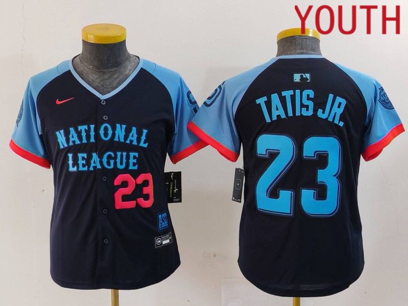 Youth San Diego Padres #23 Tatis jr Blue All star 2024 Nike MLB Jersey style 3